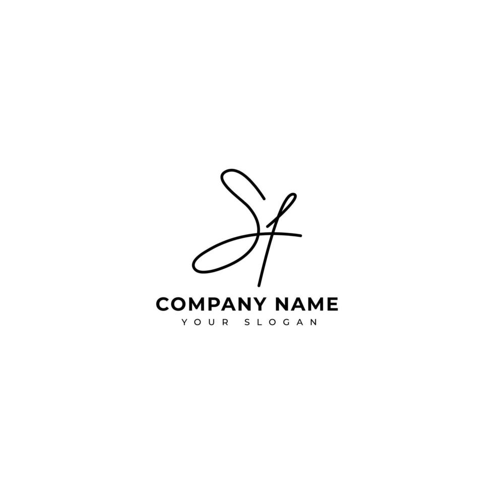 Sf Initial signature logo vector design