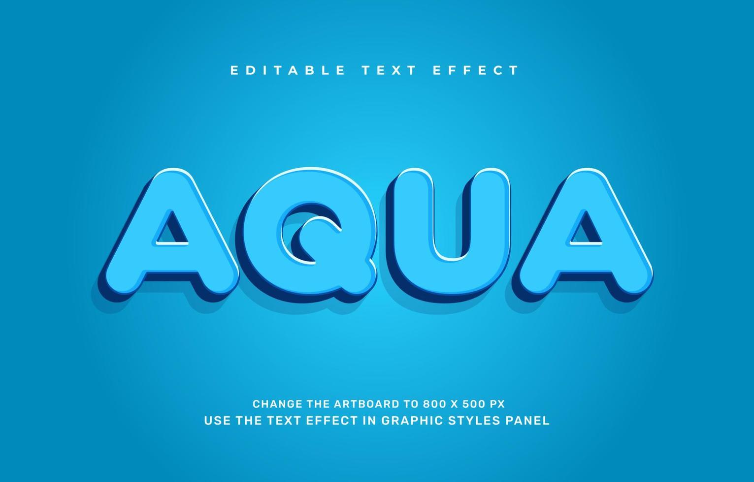 agua texto efecto vector