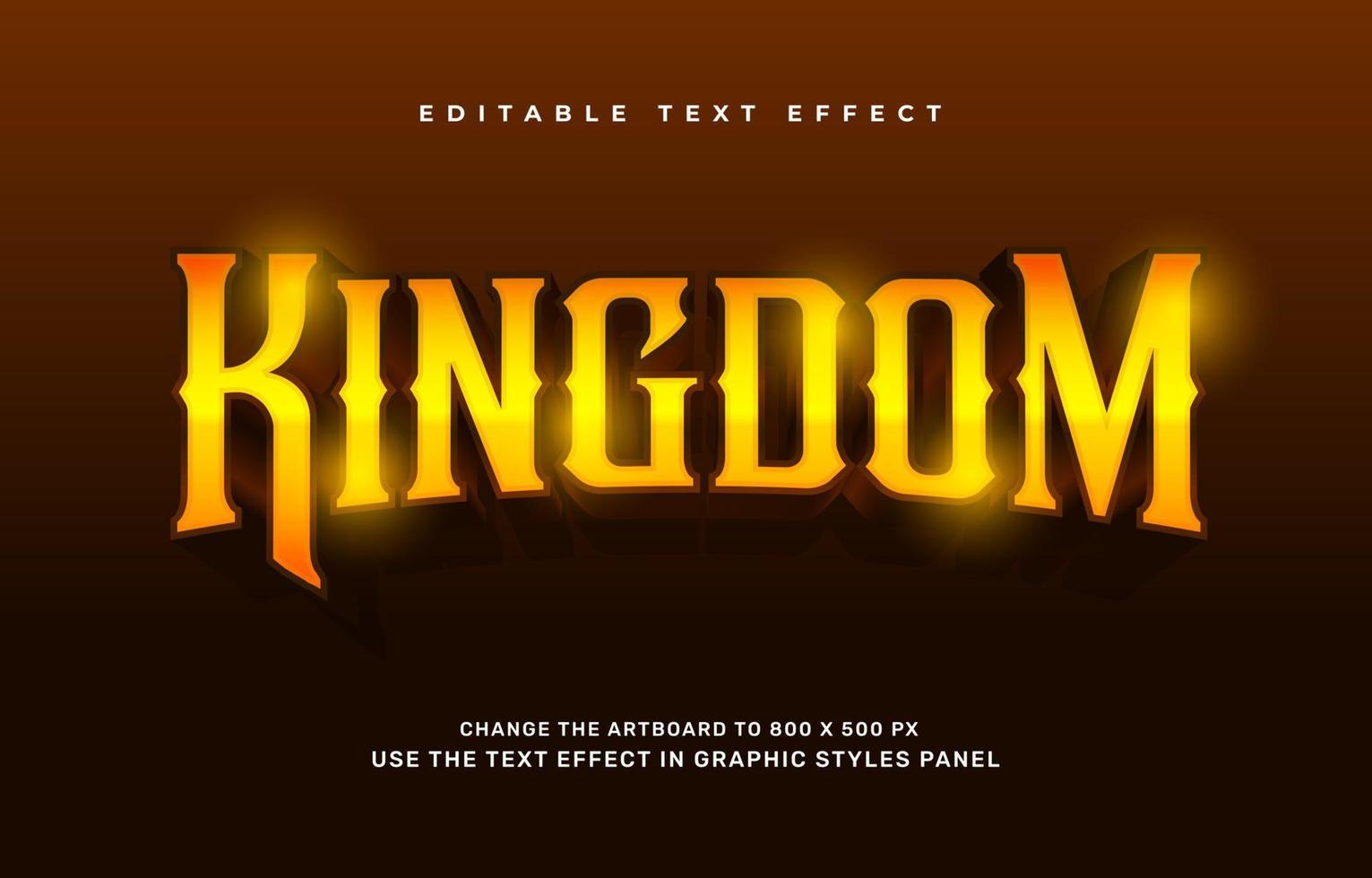 Kingdom text effect vector