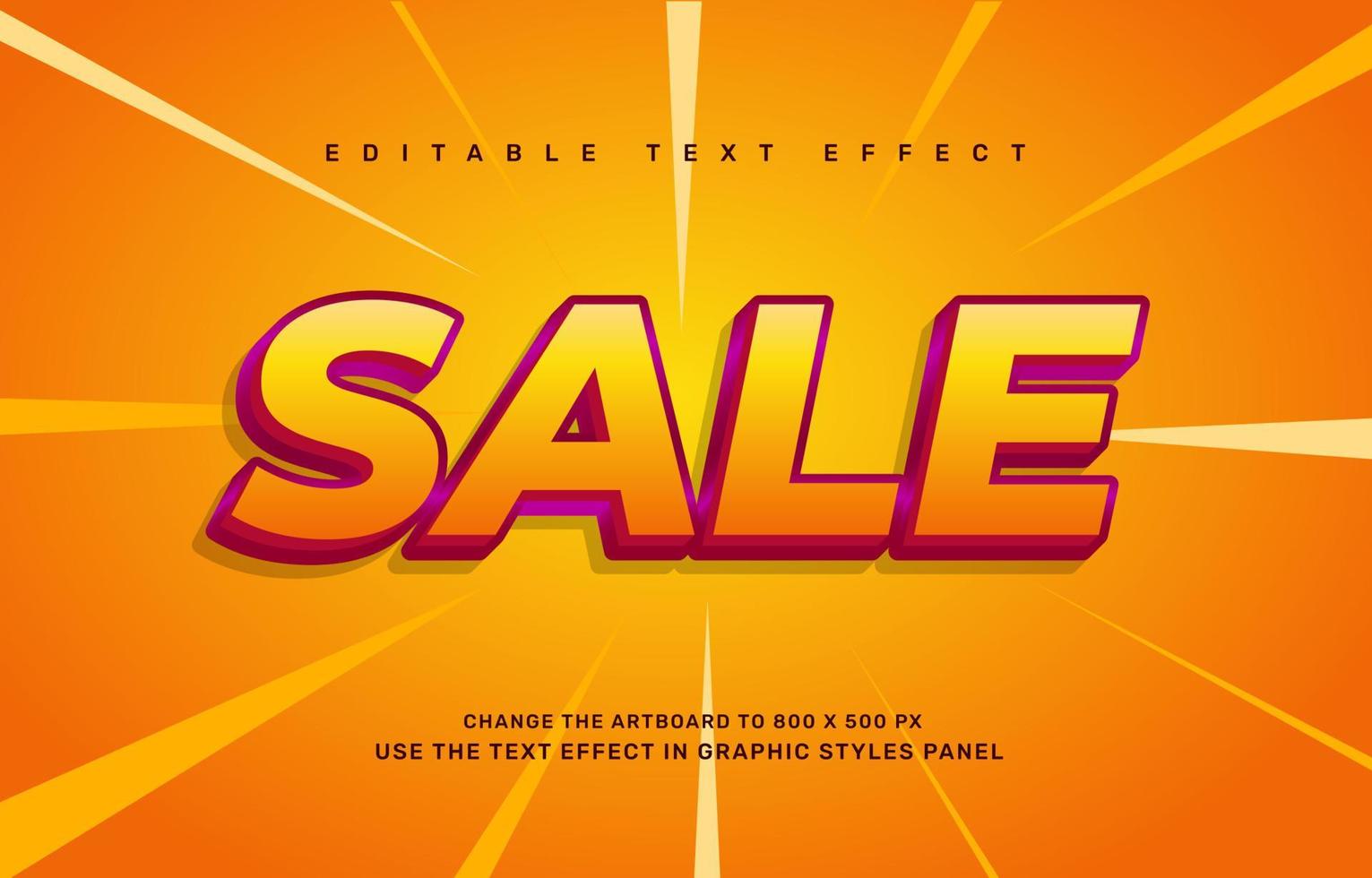 Sale text effect vector