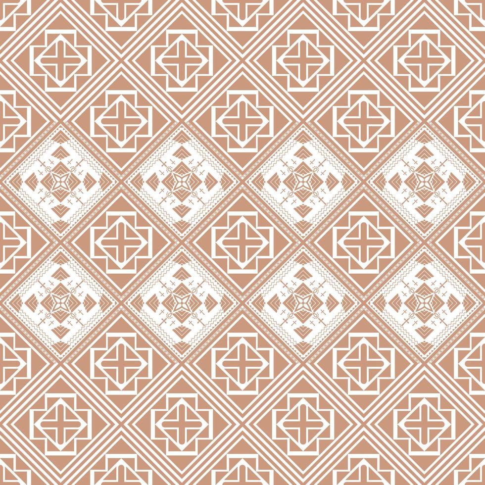 Geometric abstract vector seamless pattern antique brass color.