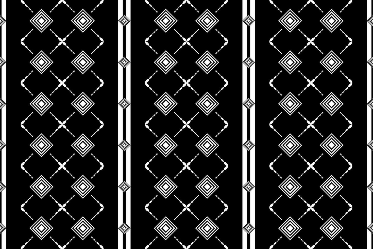 Seamless pattern geometric diamond monochrome tone black background, tile pattern, striped shirt. vector