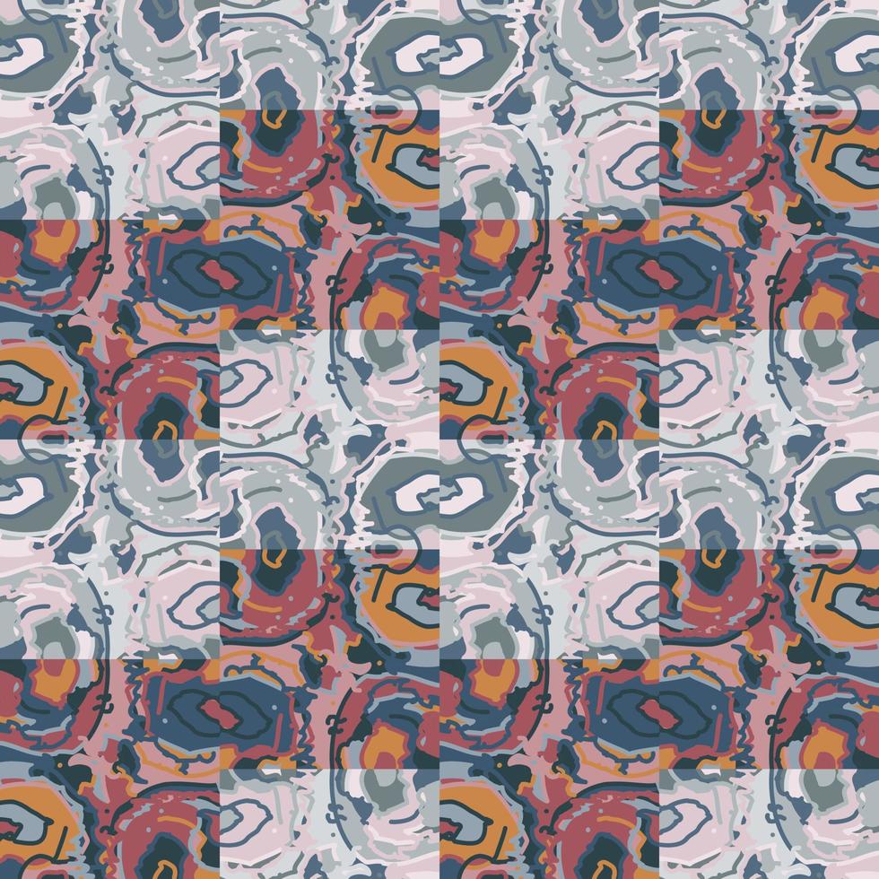 Creative camouflage geometric ornament. Abstract camo seamless background pattern. vector