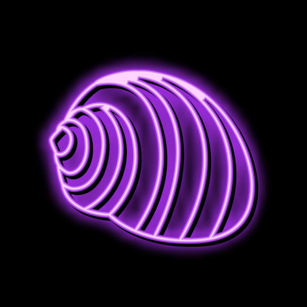 tonna sea shell beach neon glow icon illustration vector