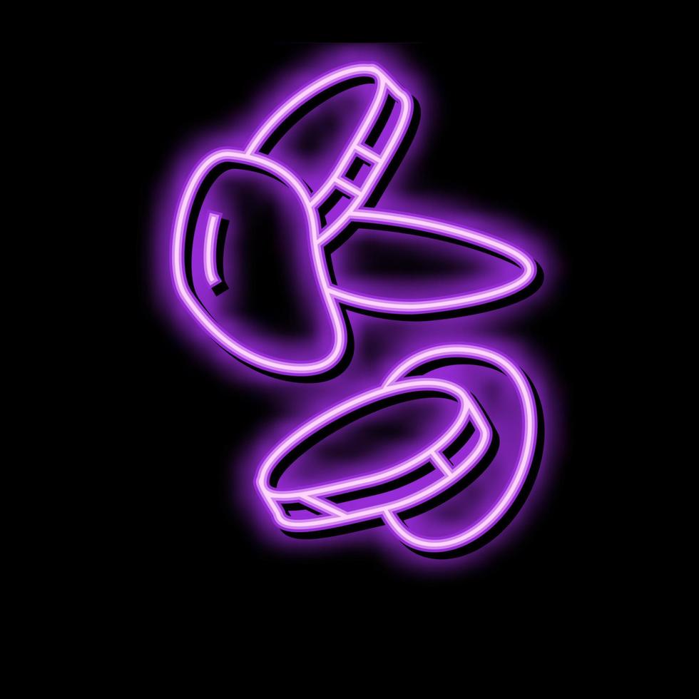 potato slice food cut neon glow icon illustration vector