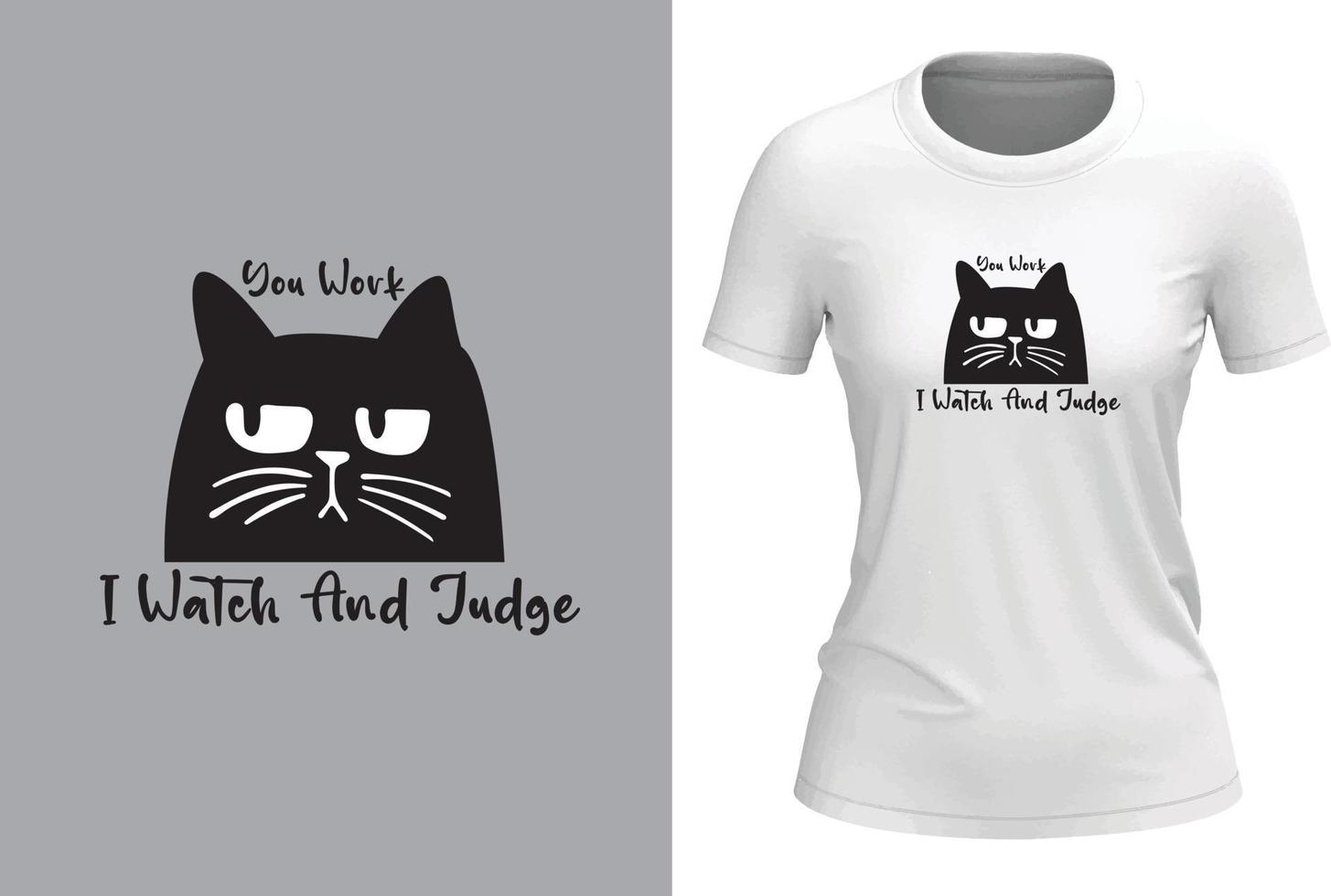 Vector cat t shirt design for woman