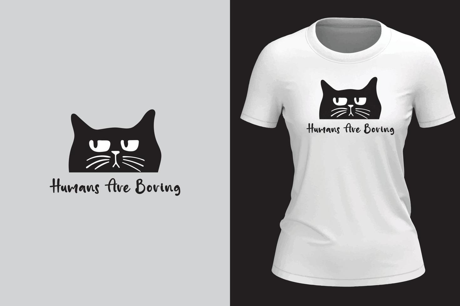 Vector cat t shirt design for woman