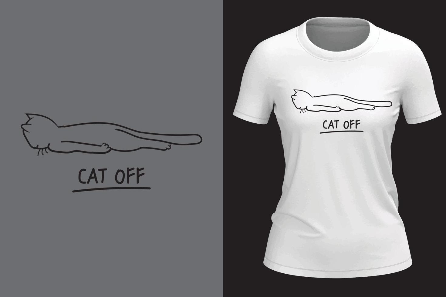 Vector cat t shirt design for woman