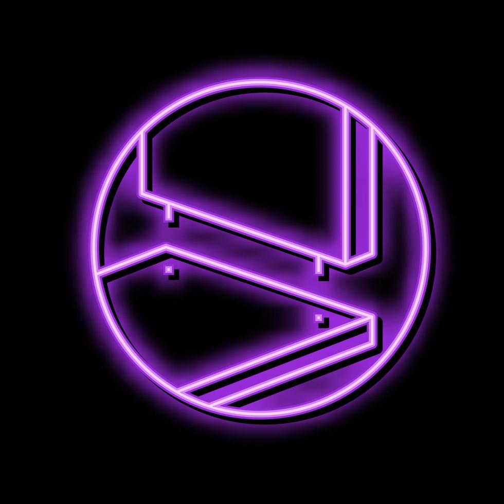 connect board assembly furniture neon glow icon illustration vector