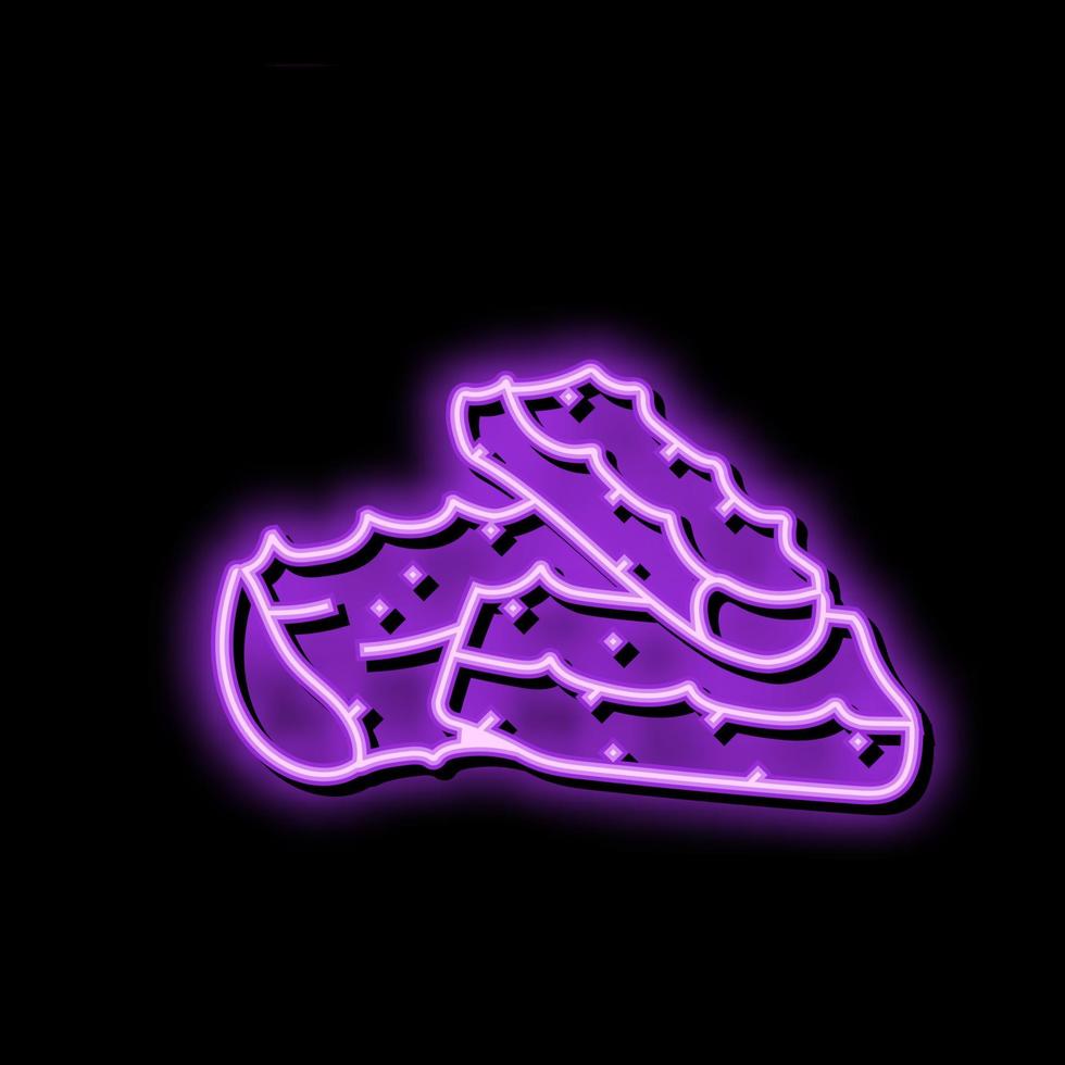 herbal aloe vera neon glow icon illustration vector