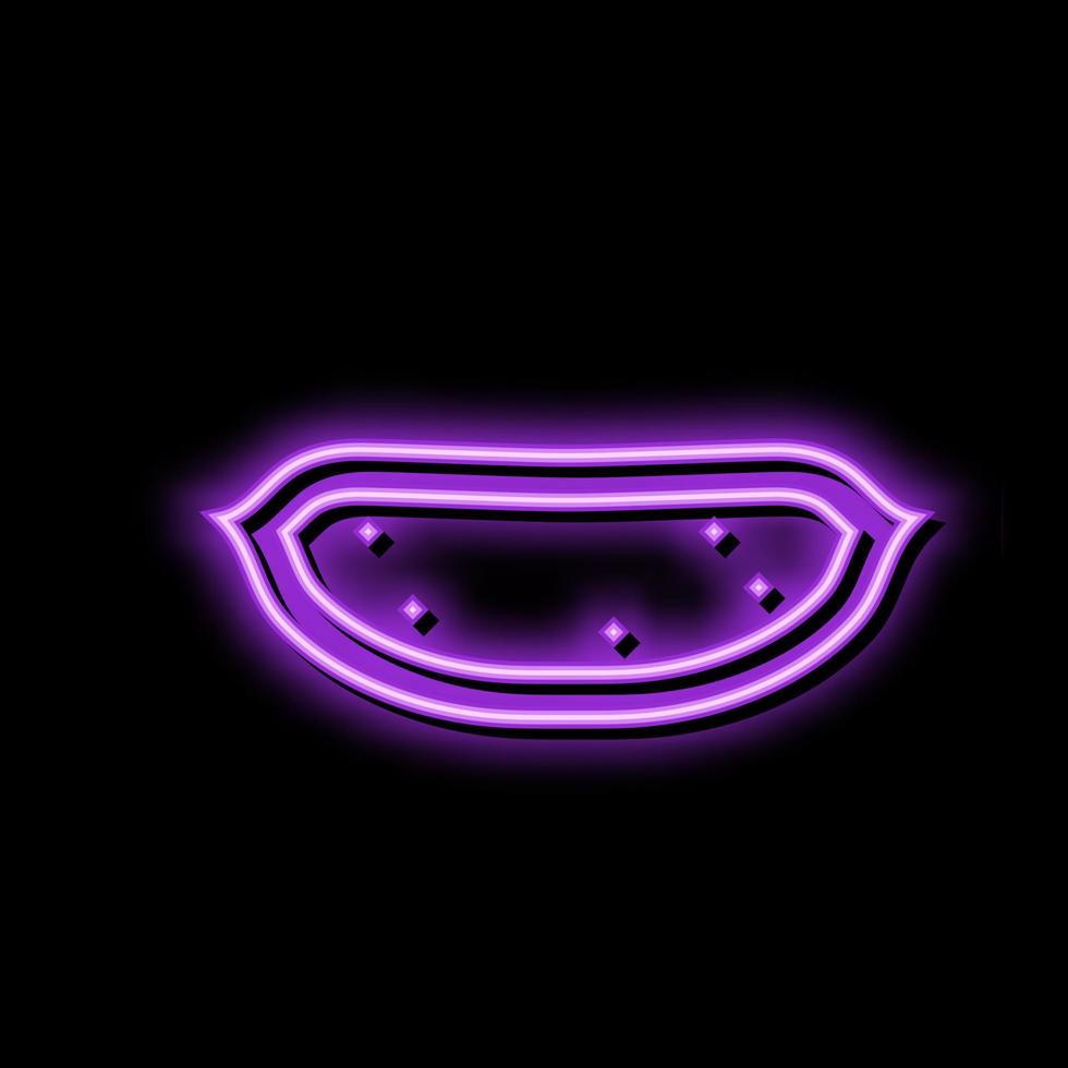 slice aloe vera neon glow icon illustration vector