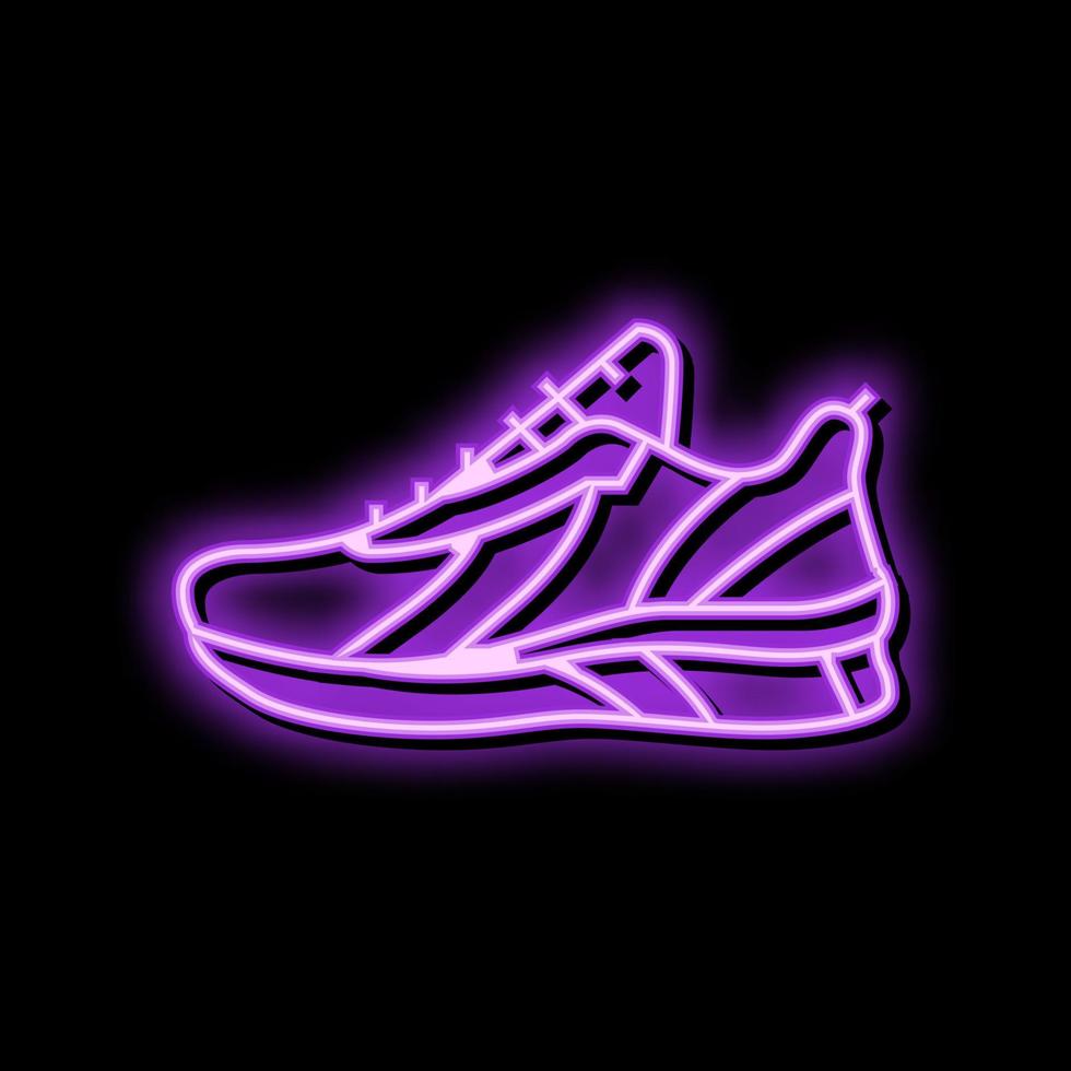 footwear fitness sport neon glow icon illustration vector