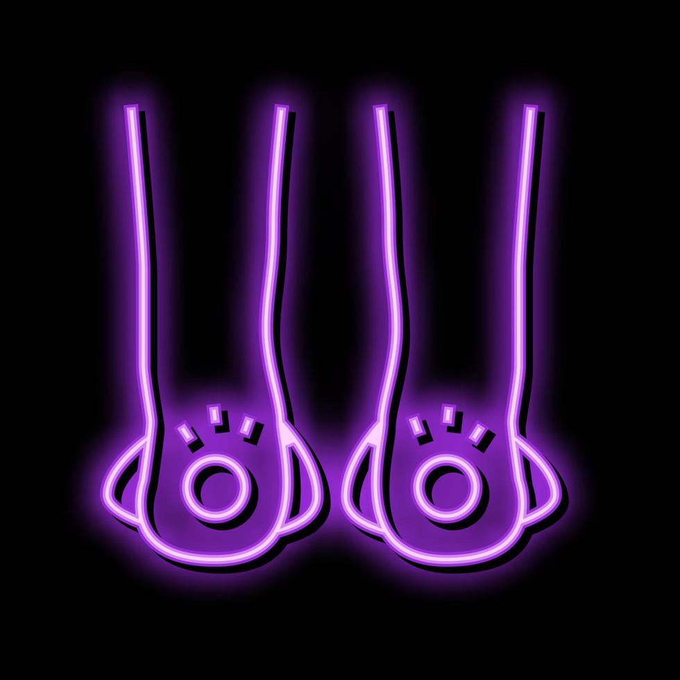 heel pain body ache neon glow icon illustration vector