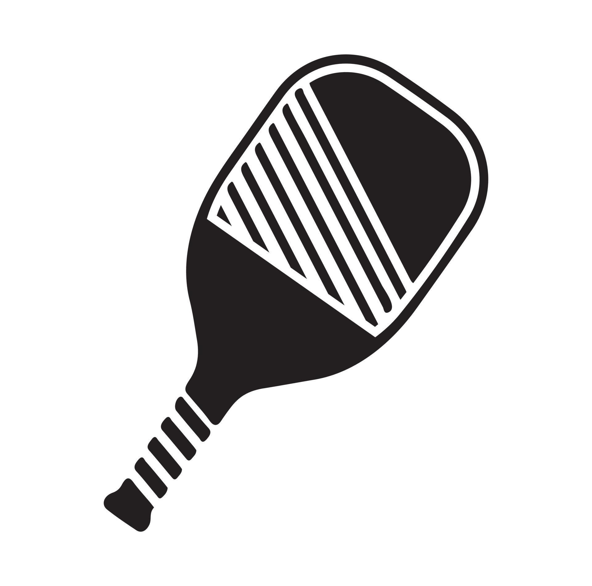 Pickleball vector, Vector traditional set of equipment for playing