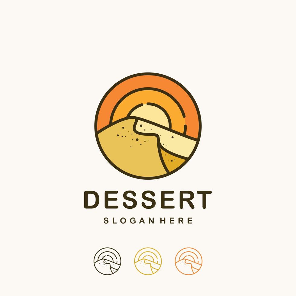 postre logo diseño con un único concepto, para culinario negocio vector
