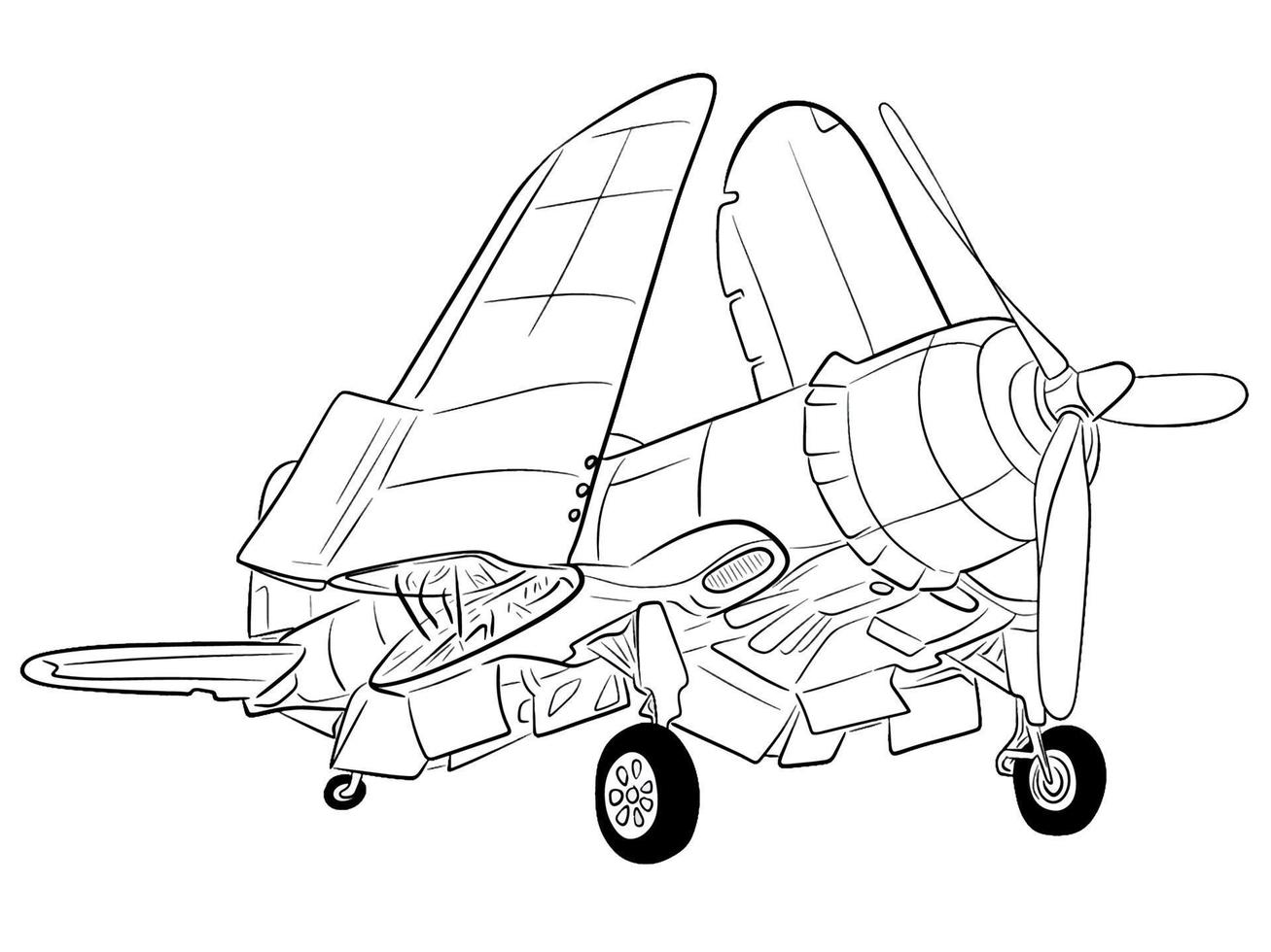 Illustration of war plane vector