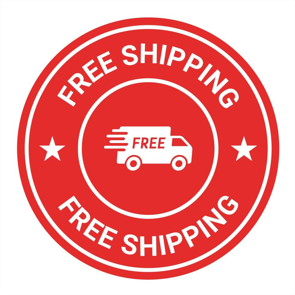 Free shipping vector logo and trust badge icon