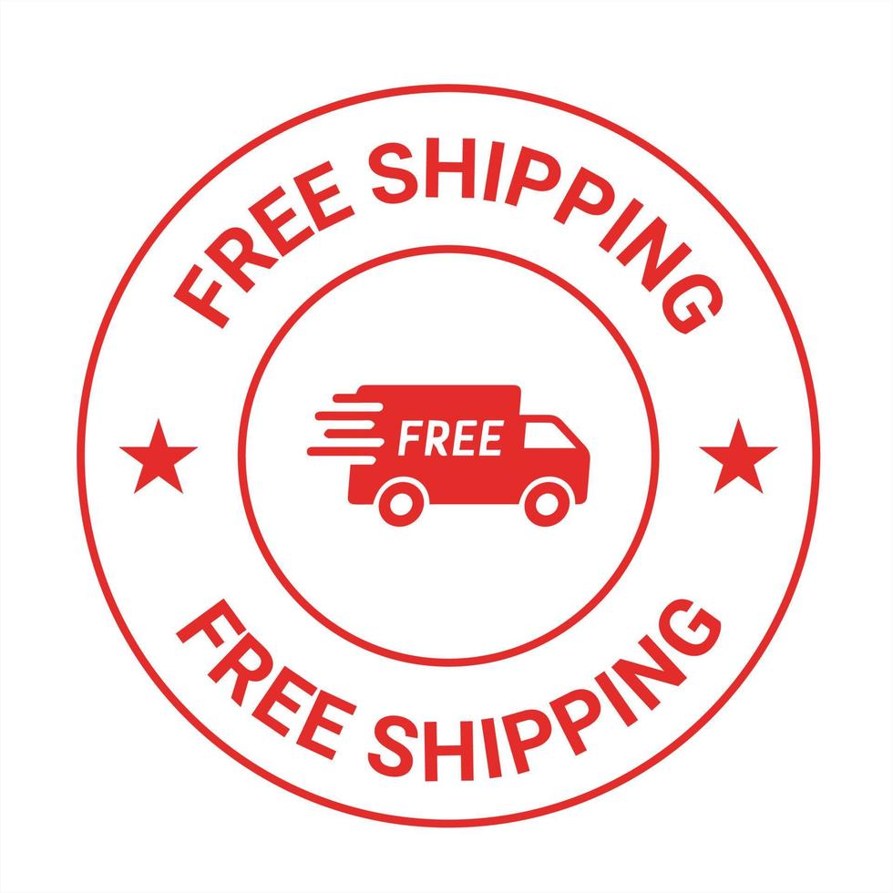 Free shipping vector logo and trust badge icon