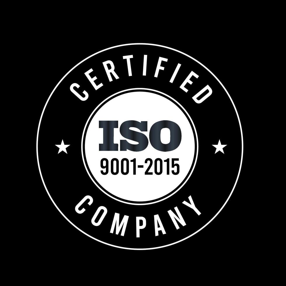 Iso certification . iso 90012015 logo . iso 9000 certification Premium Vector