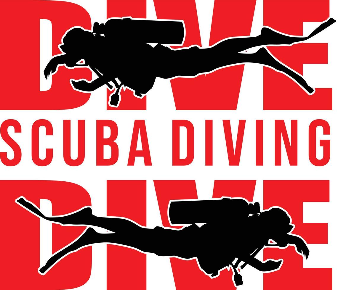 Diver dive scuba diving swimming underwater symbol logo vector stock image illustration