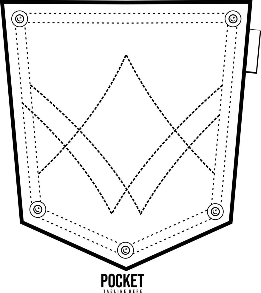 bolsillo modelo para textura tela impresión textil vector valores ilustraciones