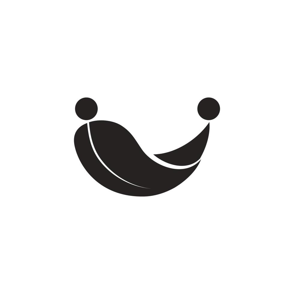 leaves icon solid, glyph, black. vector