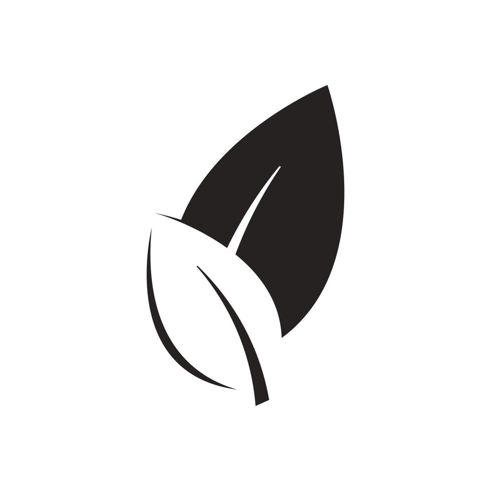leaves icon solid, glyph, black. vector