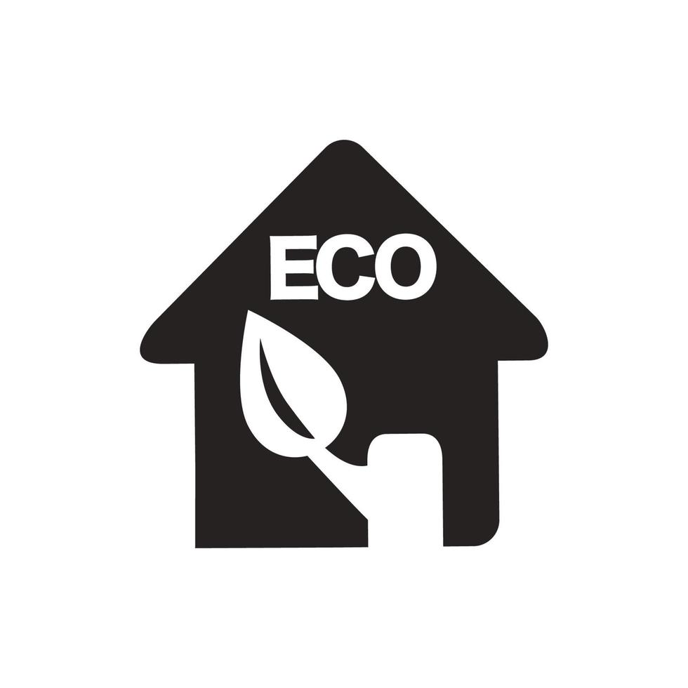 ecología icono glifo sólido negro vector