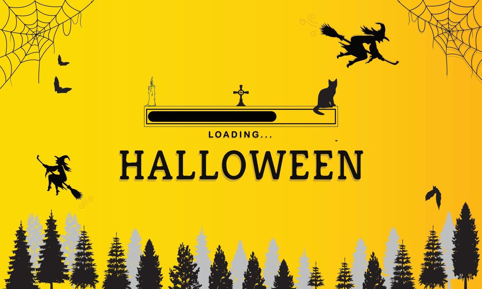 halloween loading background vector