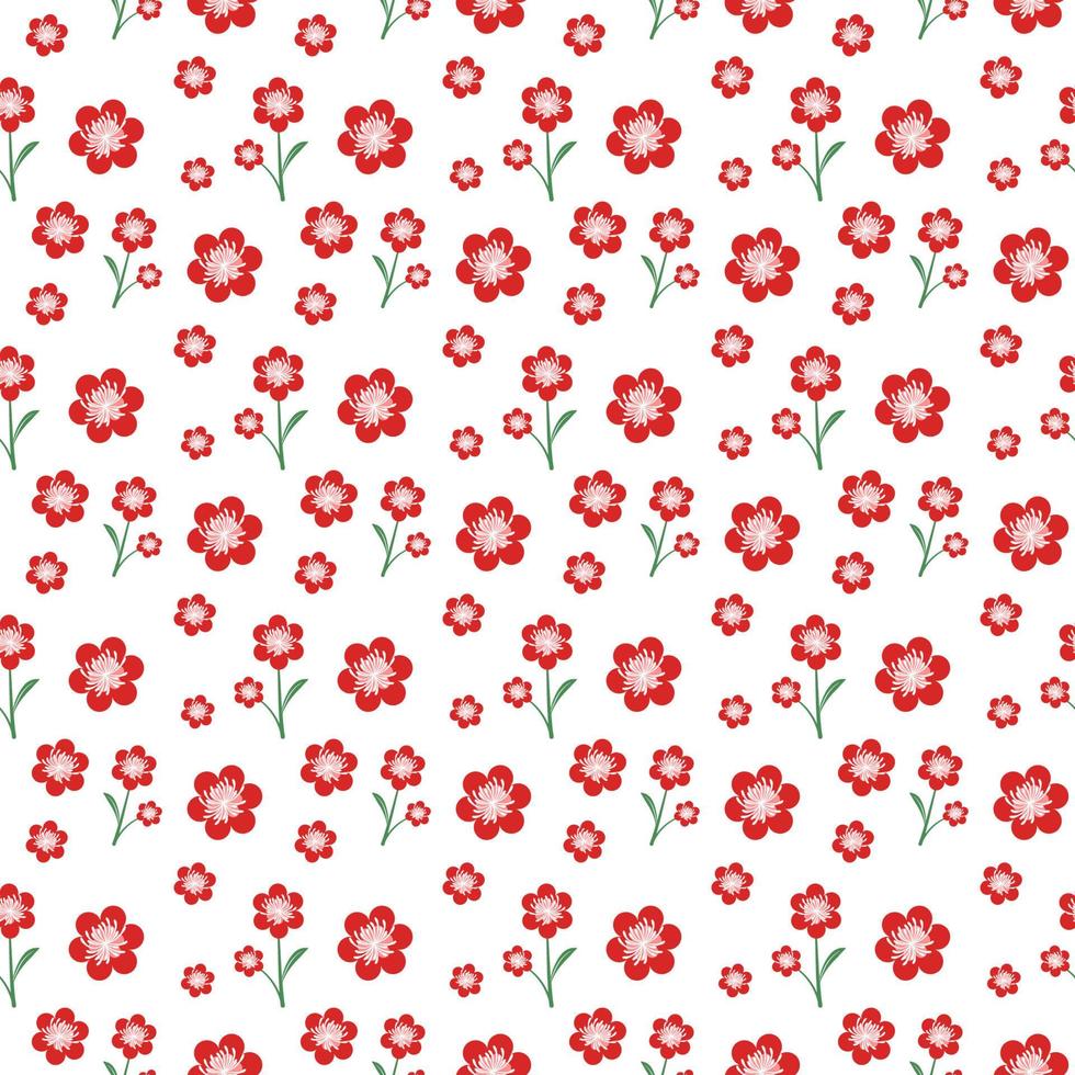 Flower pattern seamless vector