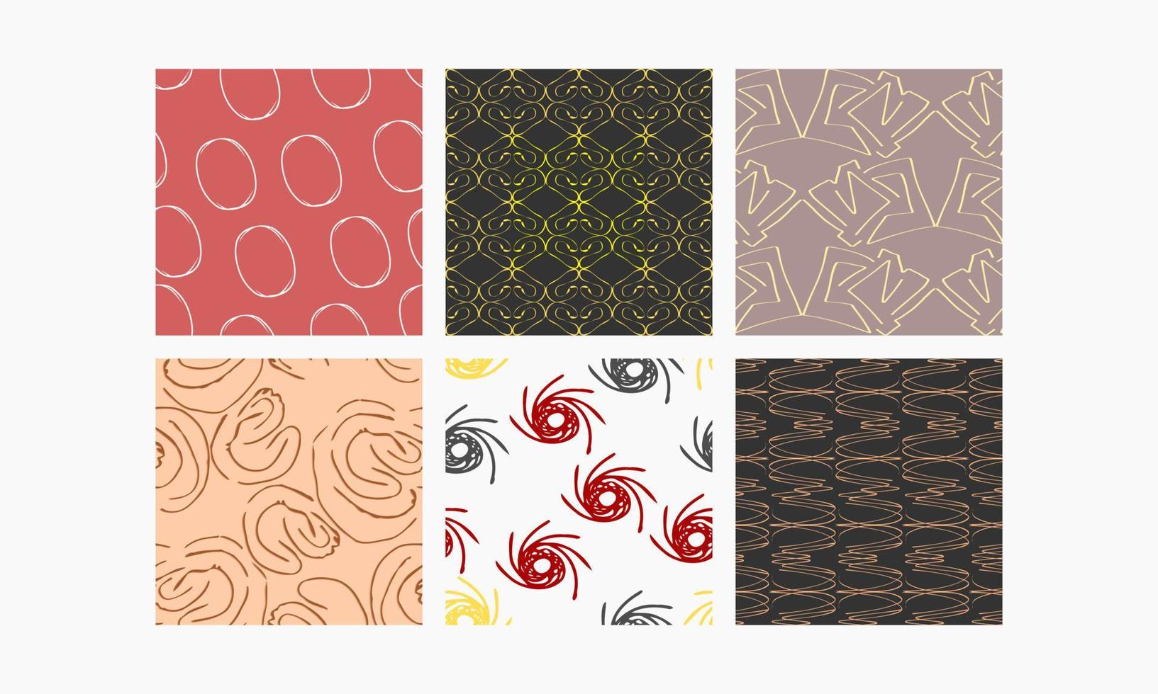 a collection of artistic and elegant seamless patterns. Perfect for home, office, invitation, fabric and other design projects. vector