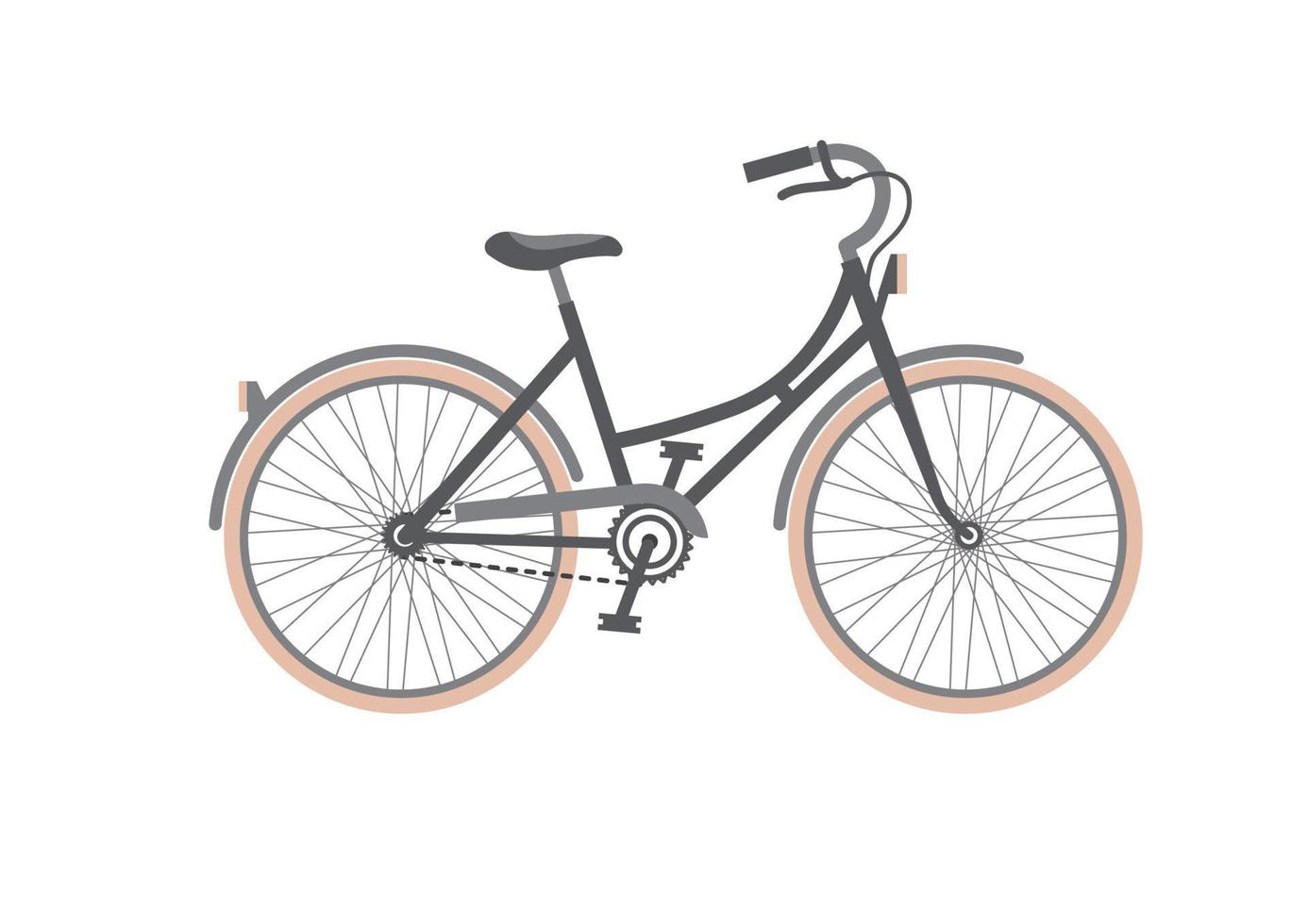 Old classic bicycle illustration vector