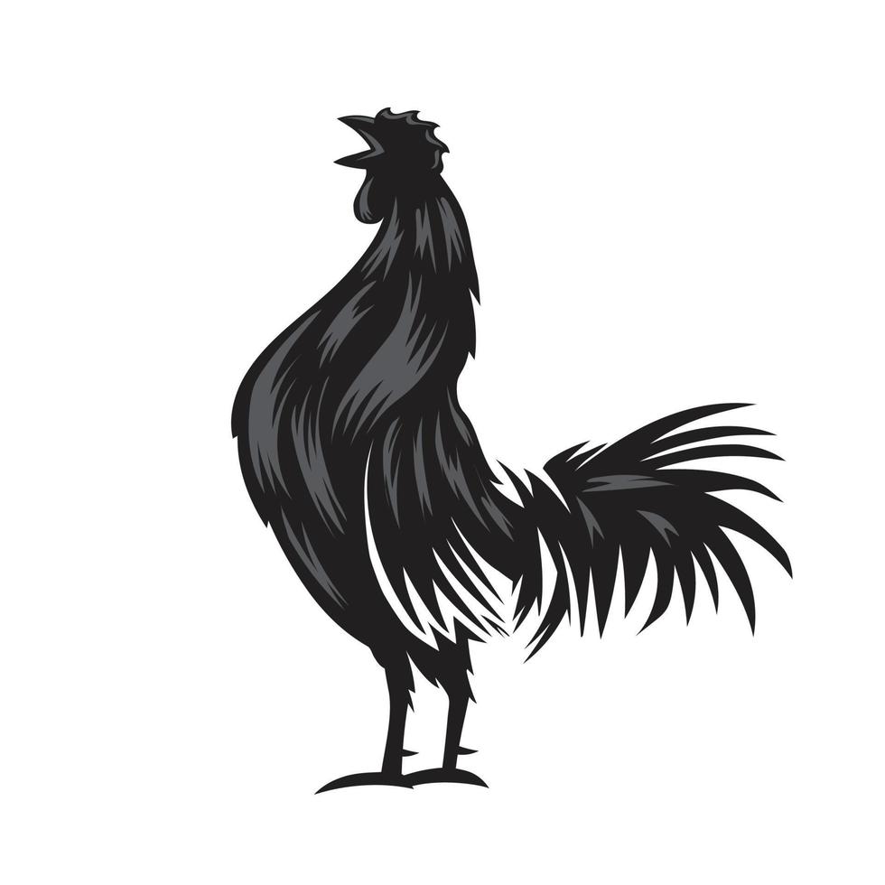 Rooster silhouette vector