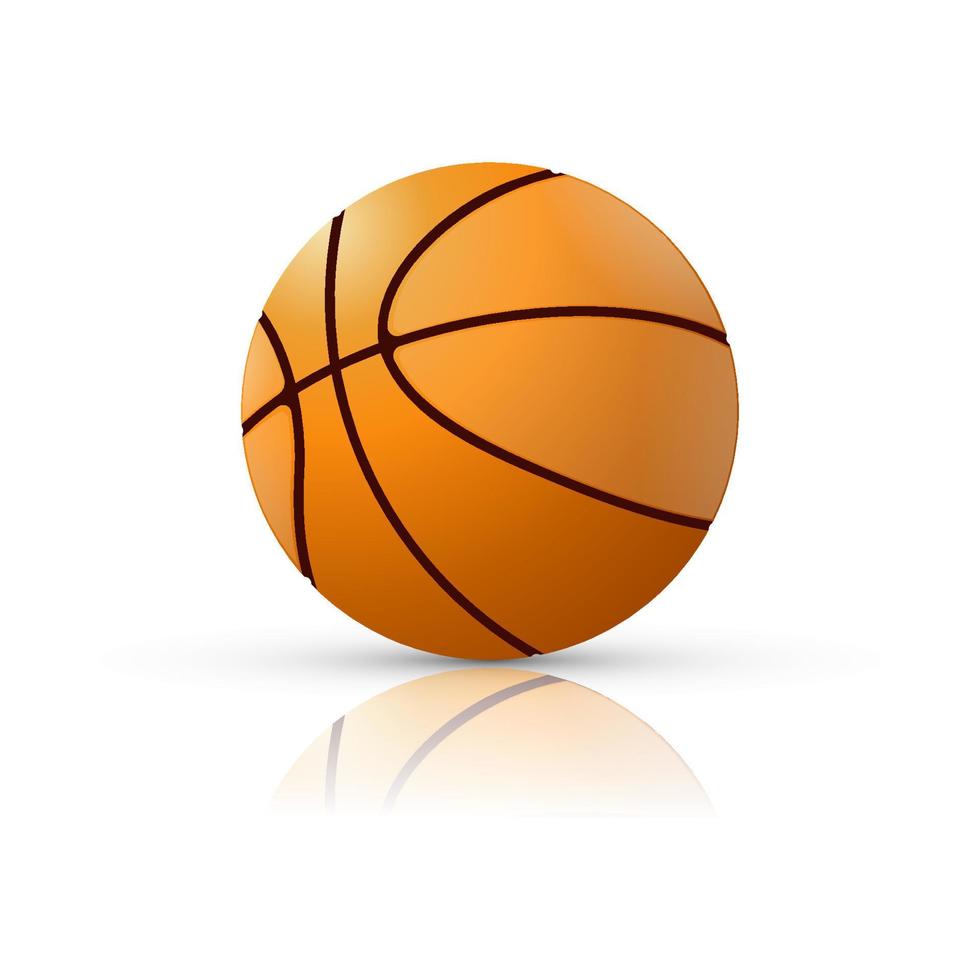 Realistic 3d basketball element vector