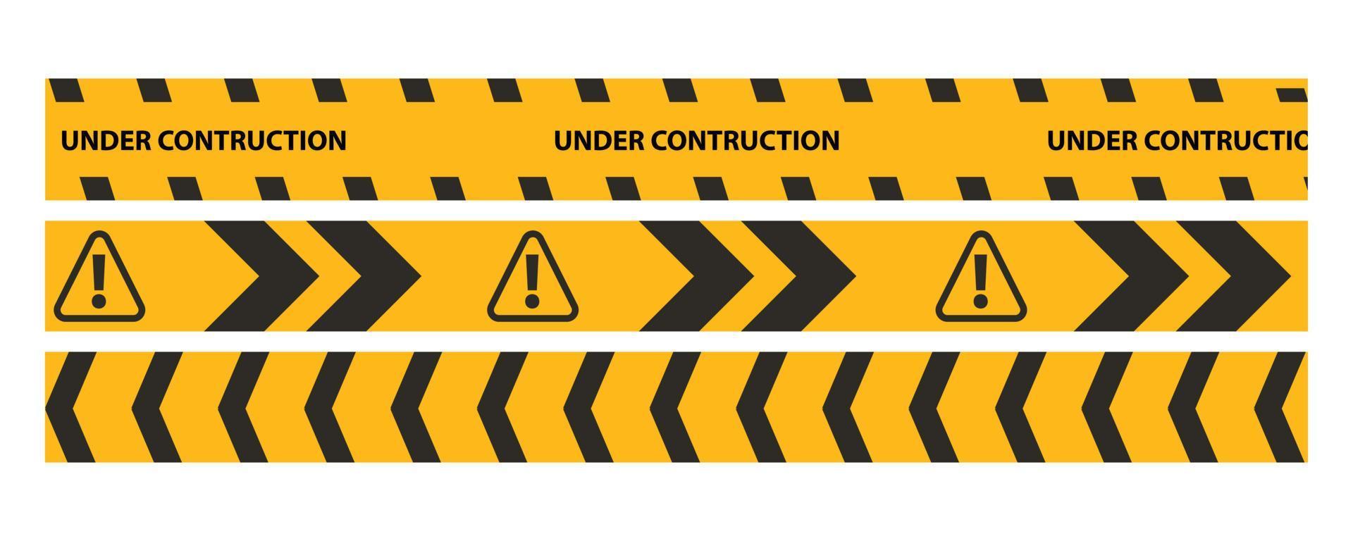precaución cinta conjunto de amarillo advertencia cintas resumen advertencia líneas para policía, accidente, debajo construcción. vector peligro cinta recopilación.