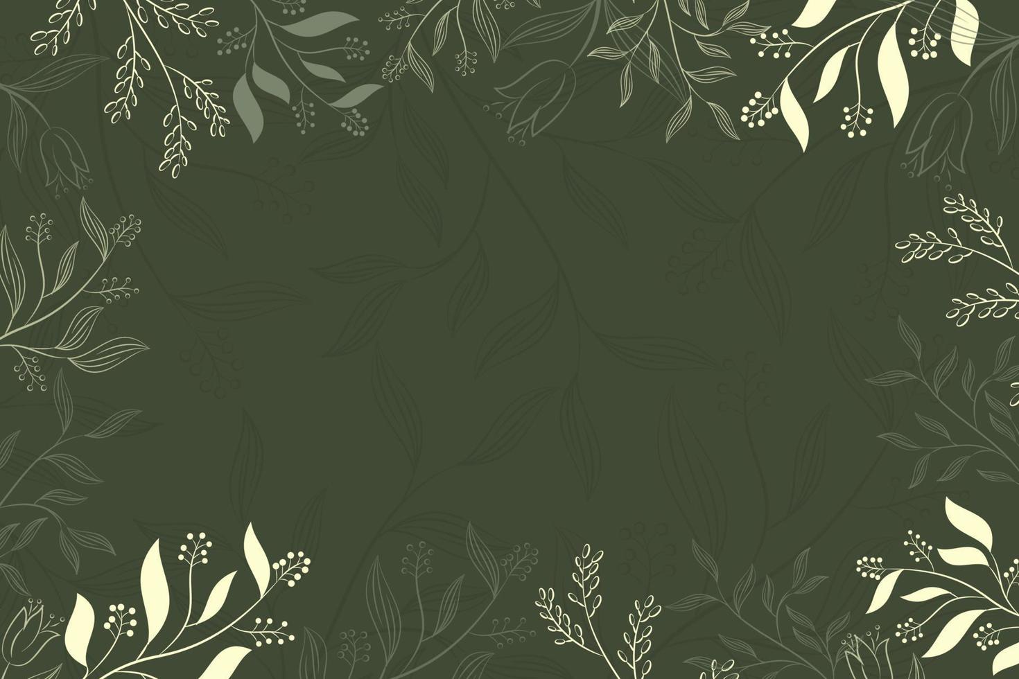 Green background with a floral pattern on it, vintage background with