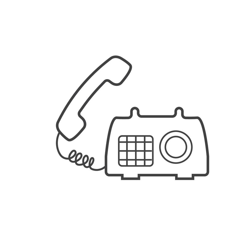 phone call centre icon vector concept design template