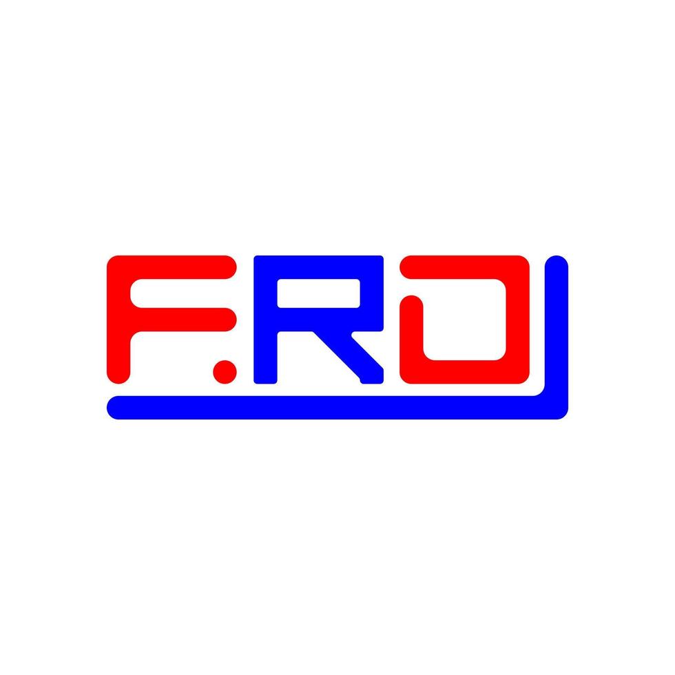 FRD letter logo creative design with vector graphic, FRD simple and modern logo.