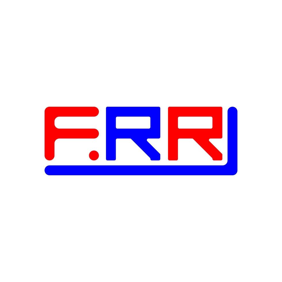 FRR letter logo creative design with vector graphic, FRR simple and modern logo.