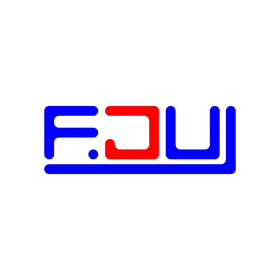 FJU letter logo creative design with vector graphic, FJU simple and modern logo.