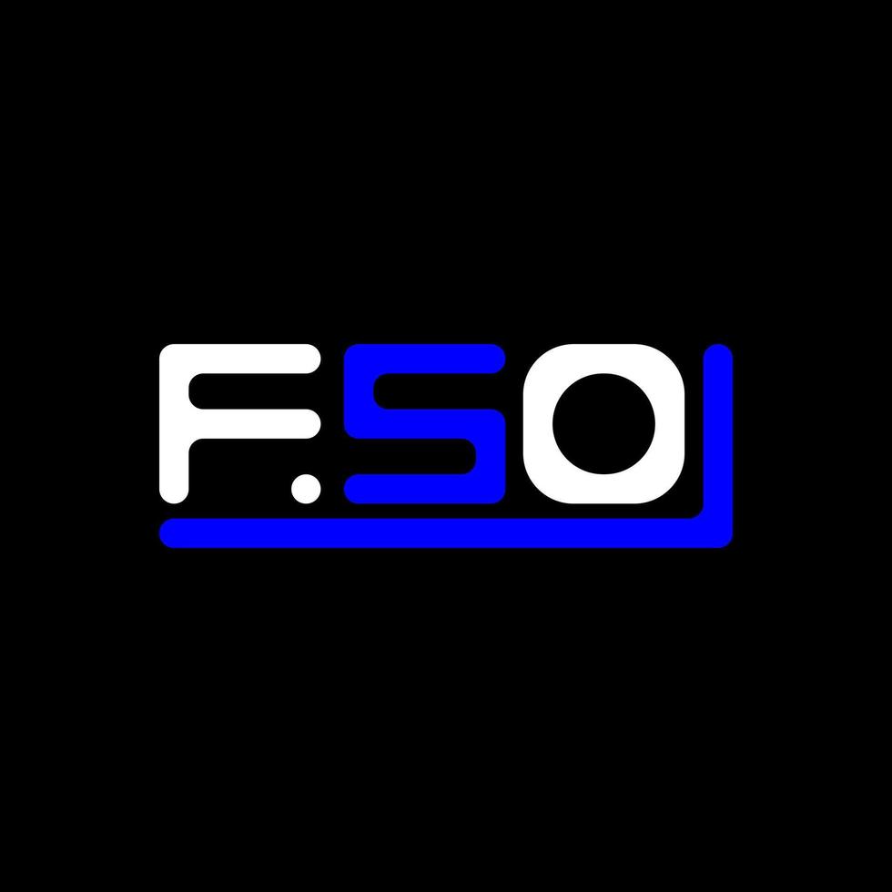 FSO letter logo creative design with vector graphic, FSO simple and modern logo.