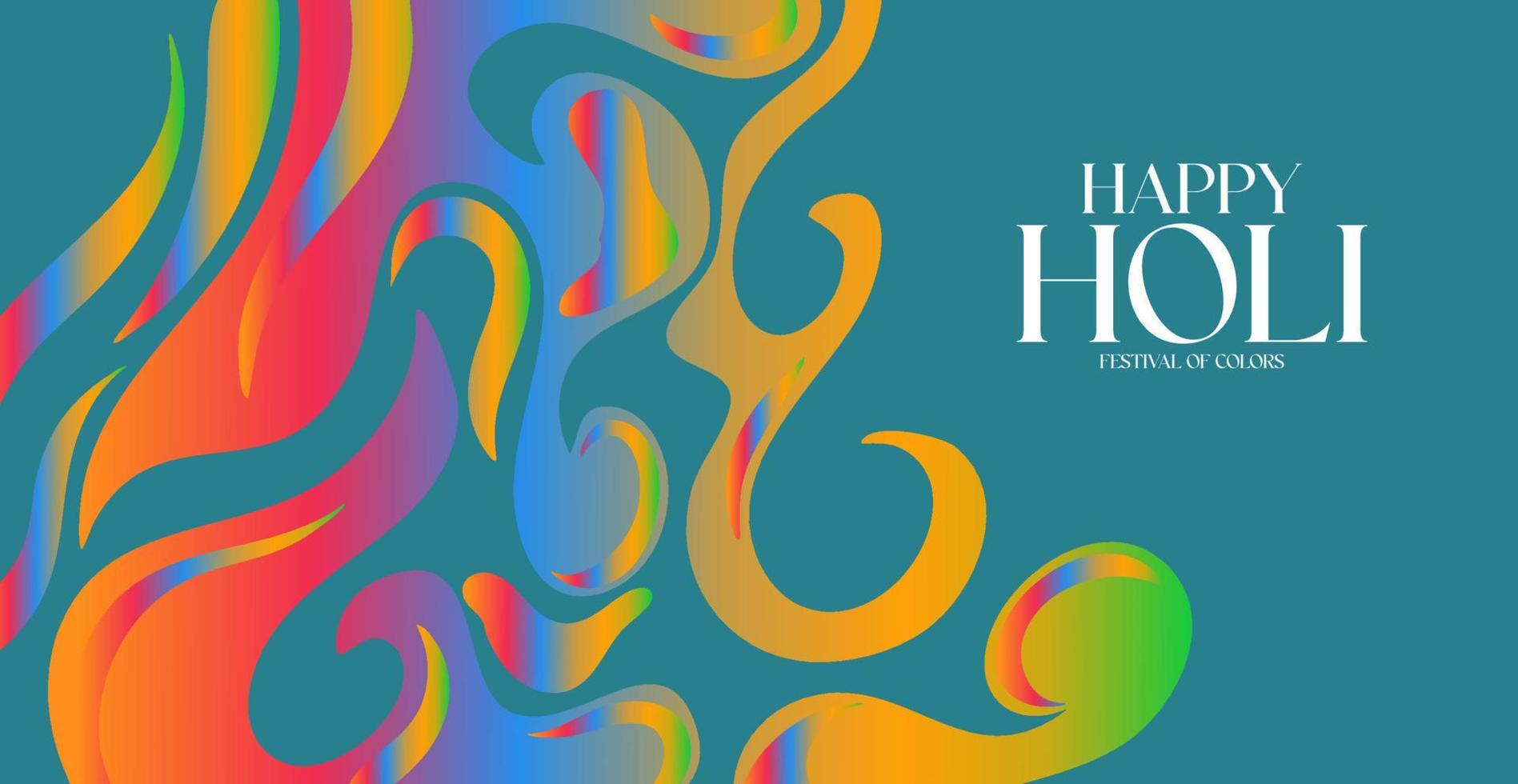 stylish happy holi colorful festival banner design vector