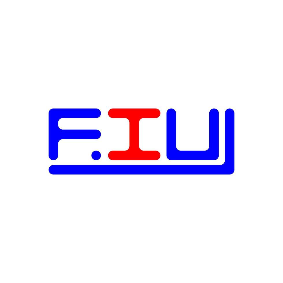 FIU letter logo creative design with vector graphic, FIU simple and modern logo.