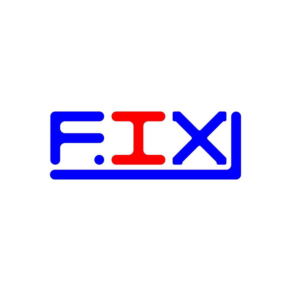 FIX letter logo creative design with vector graphic, FIX simple and modern logo.