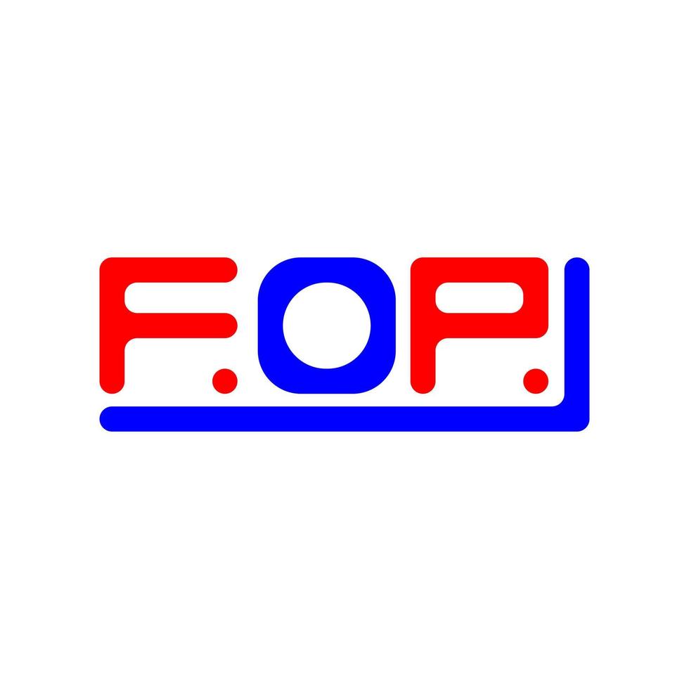 FOP letter logo creative design with vector graphic, FOP simple and modern logo.
