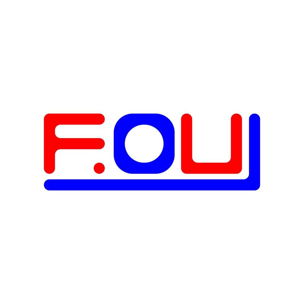 FOU letter logo creative design with vector graphic, FOU simple and modern logo.