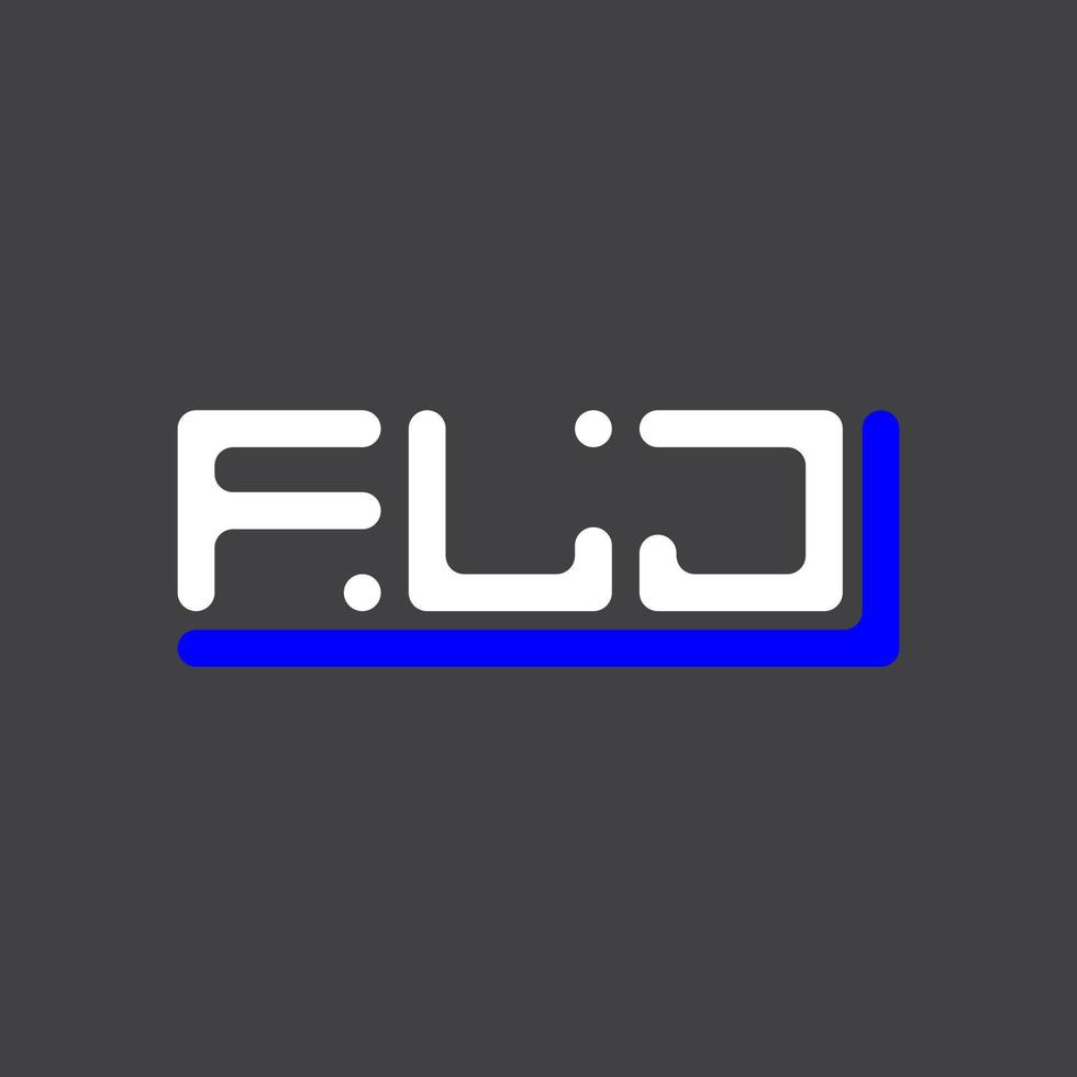 flj letra logo creativo diseño con vector gráfico, flj sencillo y moderno logo.