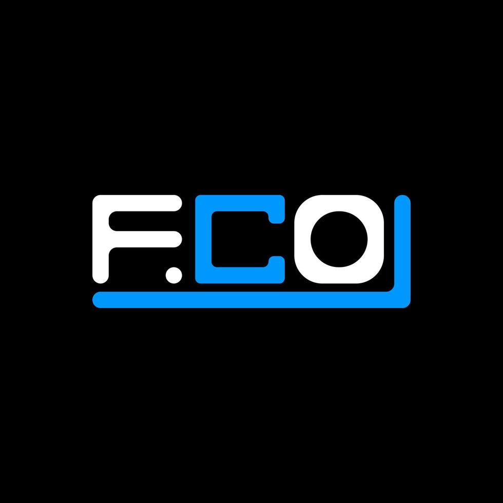 FCO letter logo creative design with vector graphic, FCO simple and modern logo.