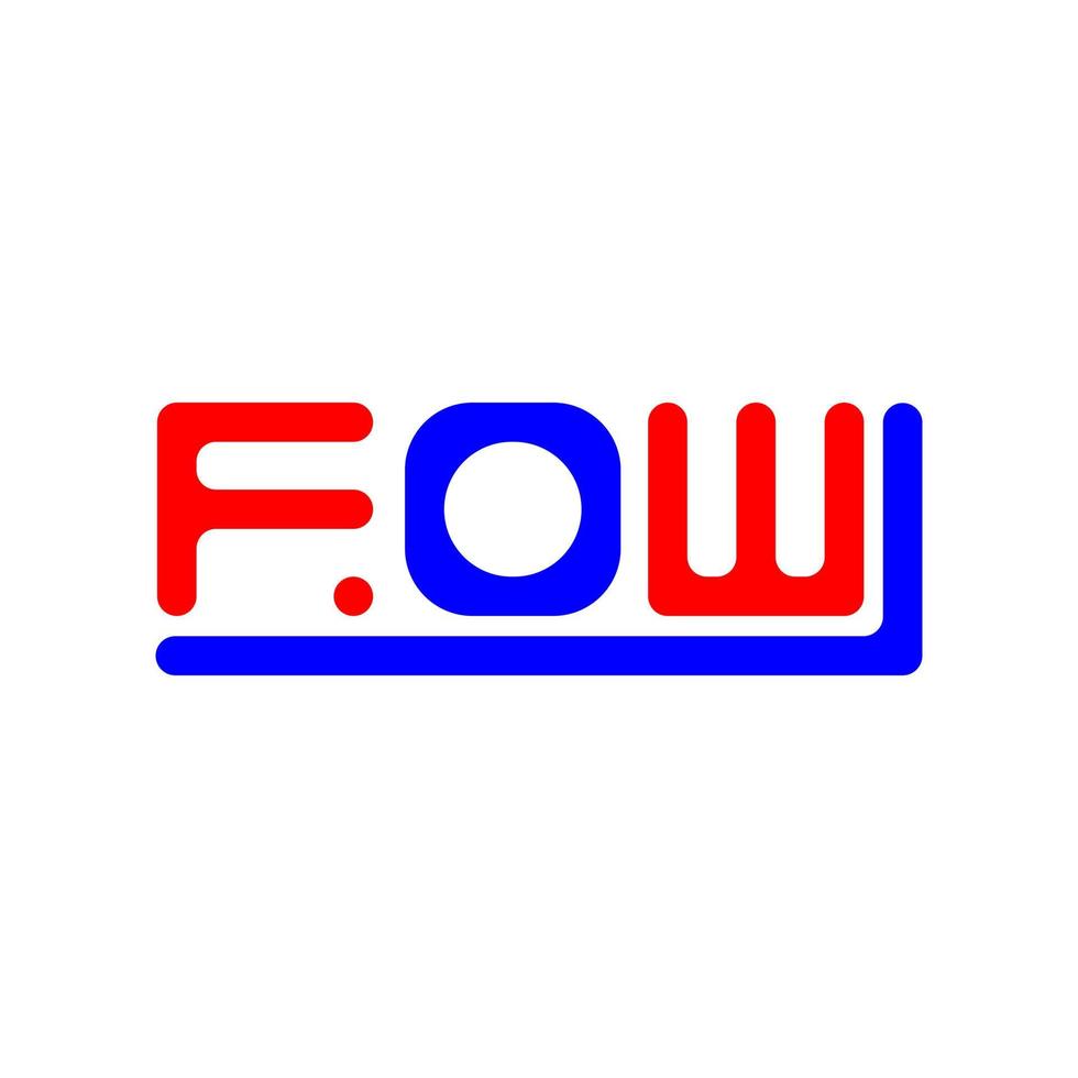 FOW letter logo creative design with vector graphic, FOW simple and modern logo.