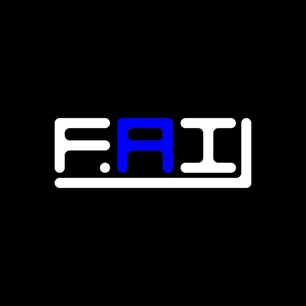 FAI letter logo creative design with vector graphic, FAI simple and modern logo.